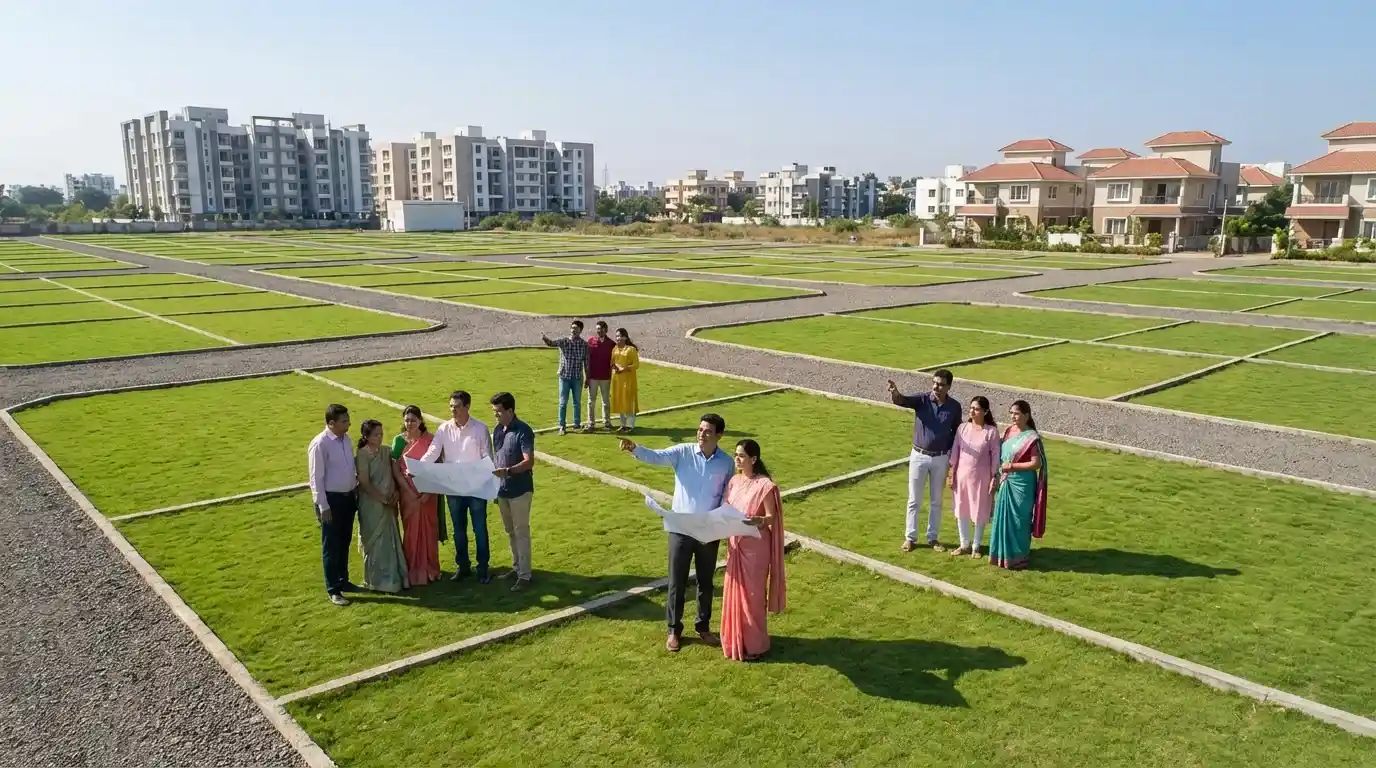 Residential villa plots for sale in Araku with valley views