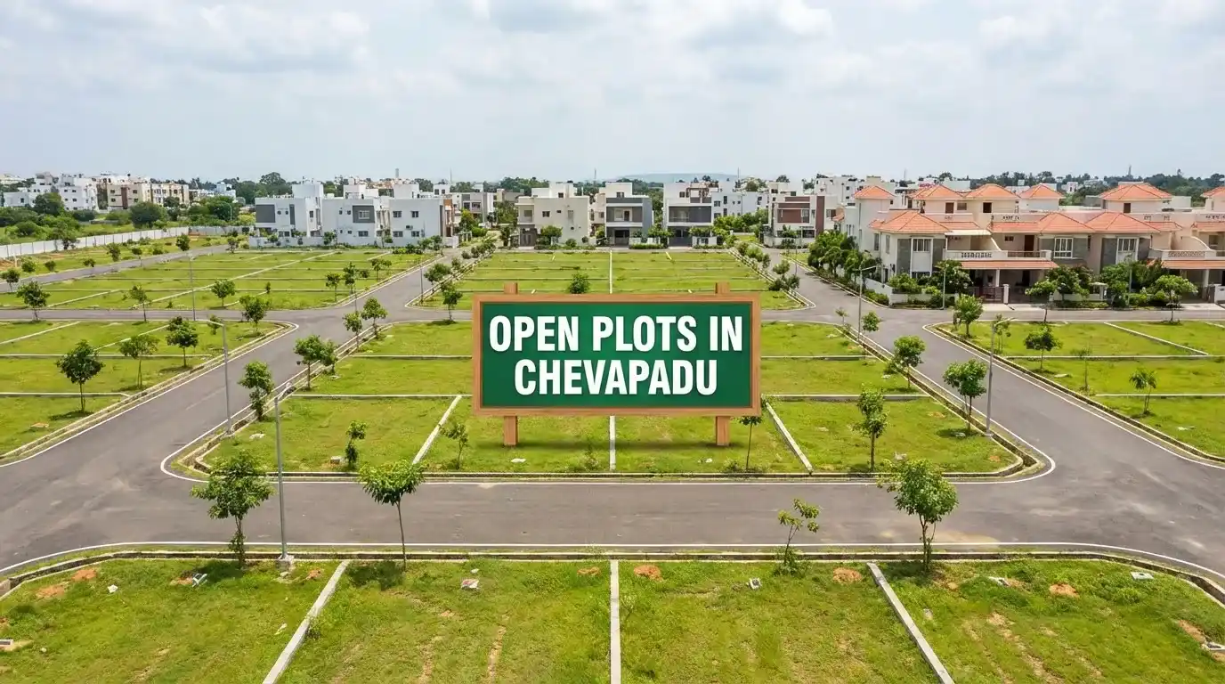 CRDA approved villa plots in Chevapadu with modern infrastructure and wide roads
