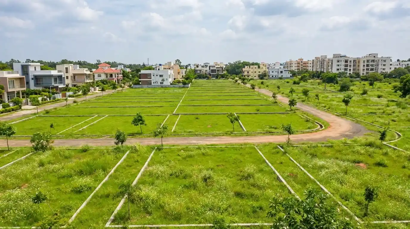 CRDA approved villa plots in Kantheru with modern infrastructure and wide roads