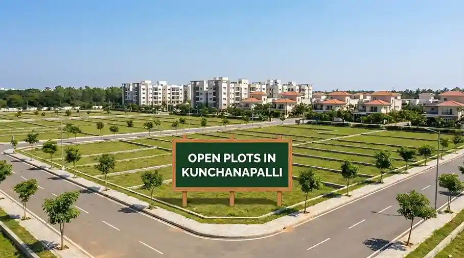 Residential villa plots for sale in Kunchanapalle with landscaped gardens