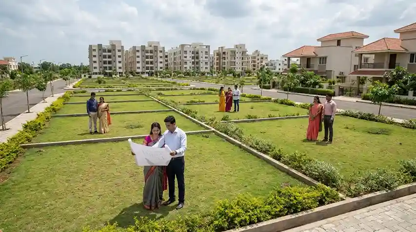 CRDA approved plots in Nidamarru with clear titles and modern road network