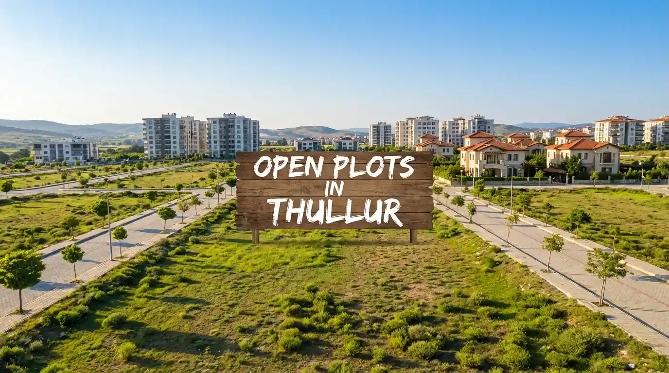 CRDA approved villa plots in Thullur with modern infrastructure and wide roads