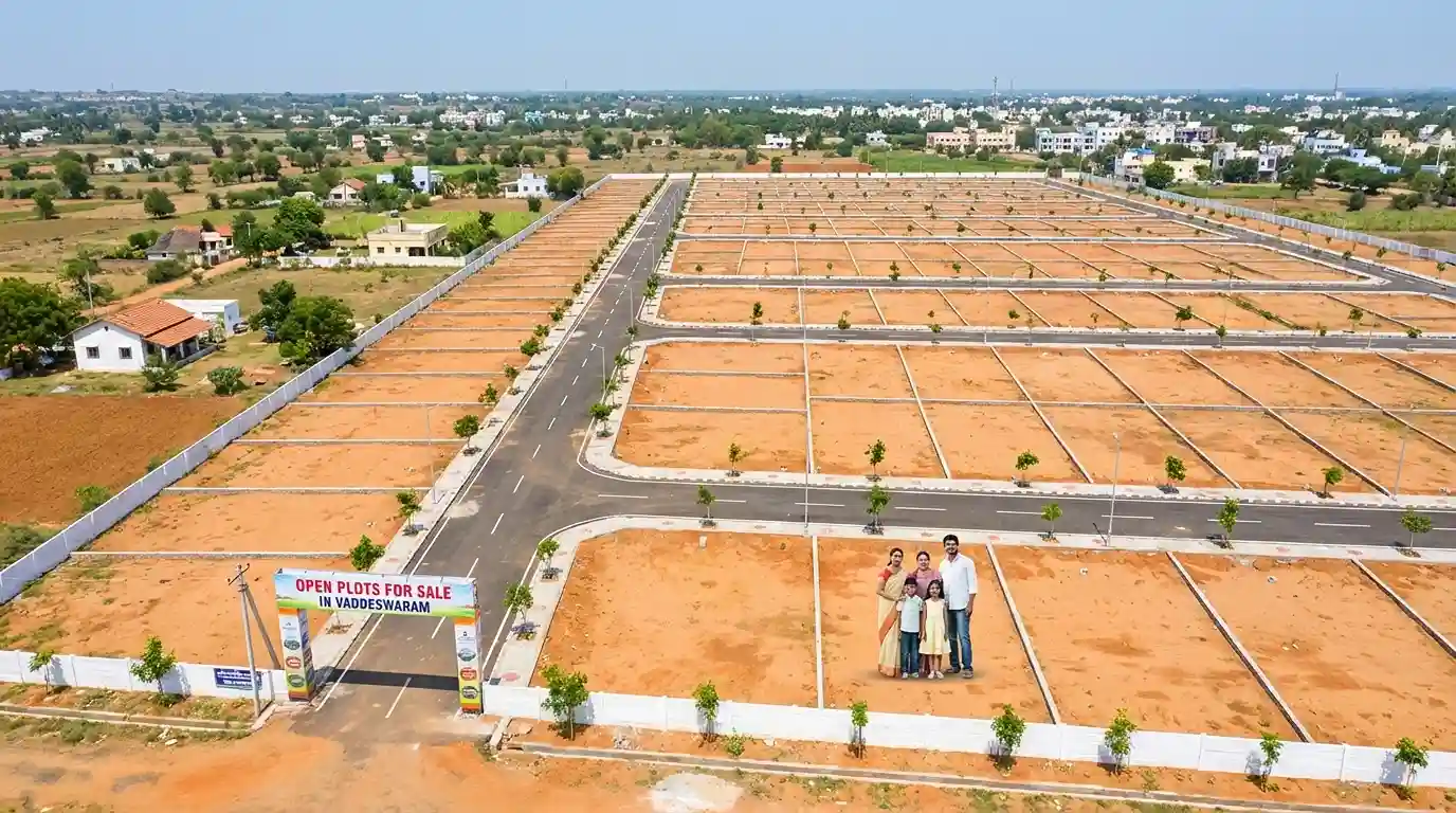 Land for sale in Vaddeswaram – investment opportunity near Amaravati capital region